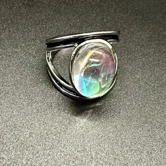 Boho Statement Ring -- Moonstone Ring -- Boho Fashion - Size 7 - Picture 3 of 3